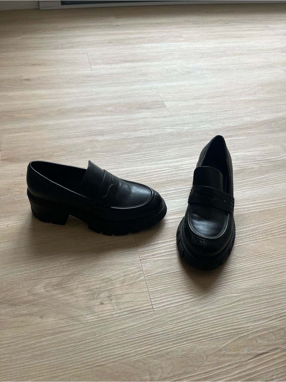 Call It Spring Black Chunky Women's Penny Loafers